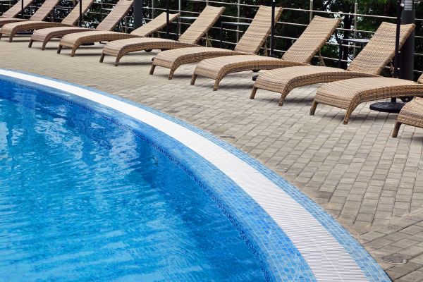 Poolside Hardscaping in Waxhaw